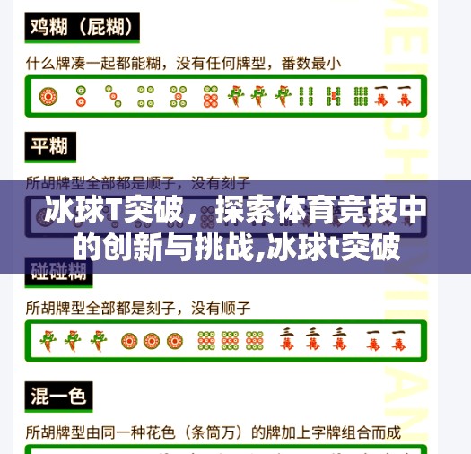 冰球T突破,探索体育竞技中的创新与挑战,冰球t突破 冰球T突破,探索体育竞技中的创新与挑战,冰球t突破