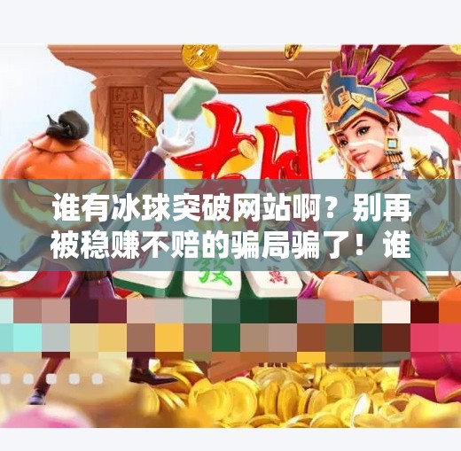 谁有冰球突破网站啊？别再被稳赚不赔的骗局骗了！谁有冰球突破网站啊